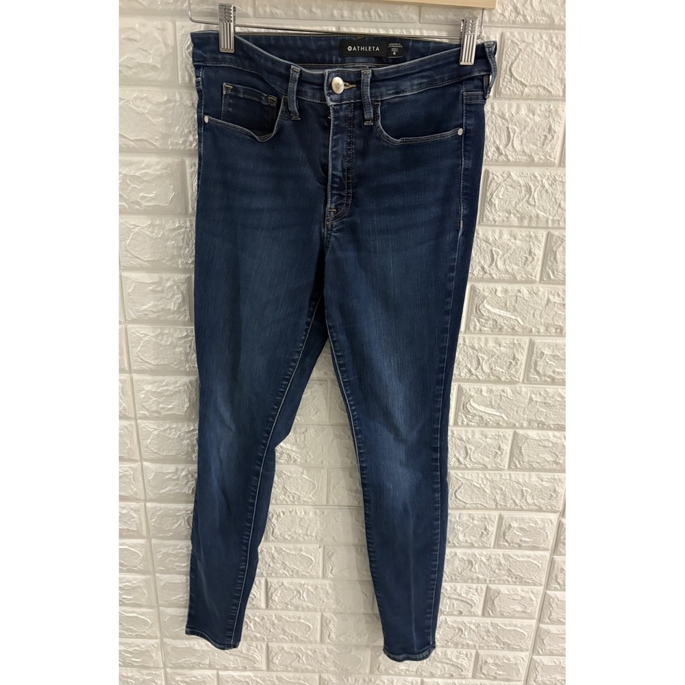 ATHLETA WOMENS SKINNY JEANS SIZE 6‎ SCULPTEK MEDIUM WASH DENIM SLIM